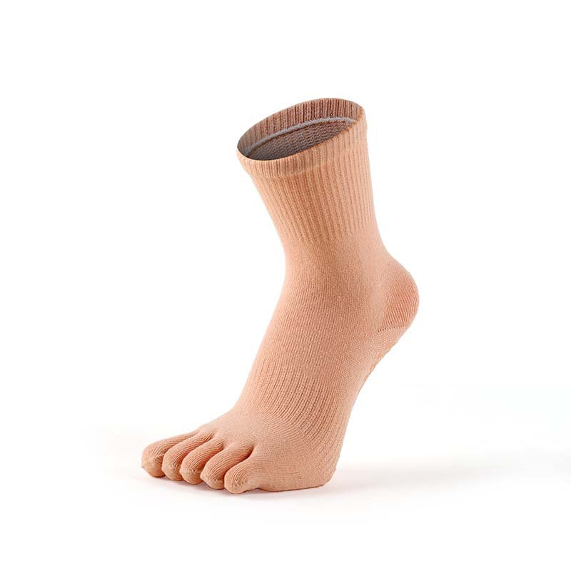 Beige sock on a white background,pilate men socks