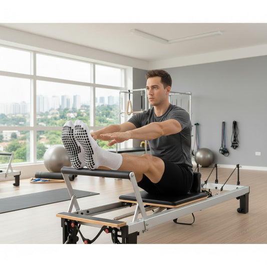 Full Toe Natalie Strap GripSocks: Elegant Stability for Pilates, Barre & Yoga