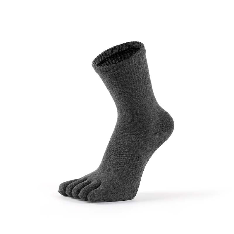 Gray five-toe sock on a white background,pilate men socks