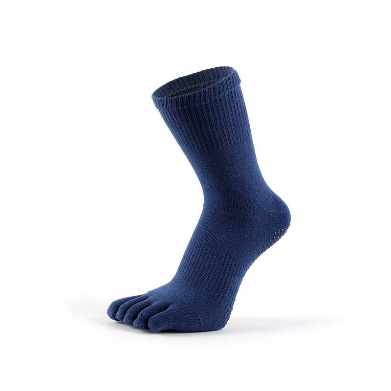 Blue five-toe sock on a white background, pilate men socks