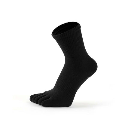 Black five-toe sock on a white background,pilate men socks